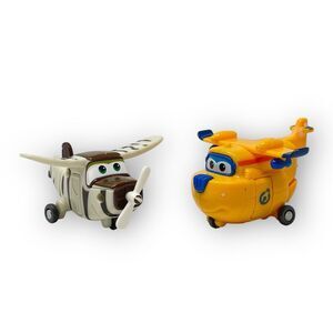 Super Wings Transforming Planes Mini Airplanes Transform-A-Bots Donnie & Bello